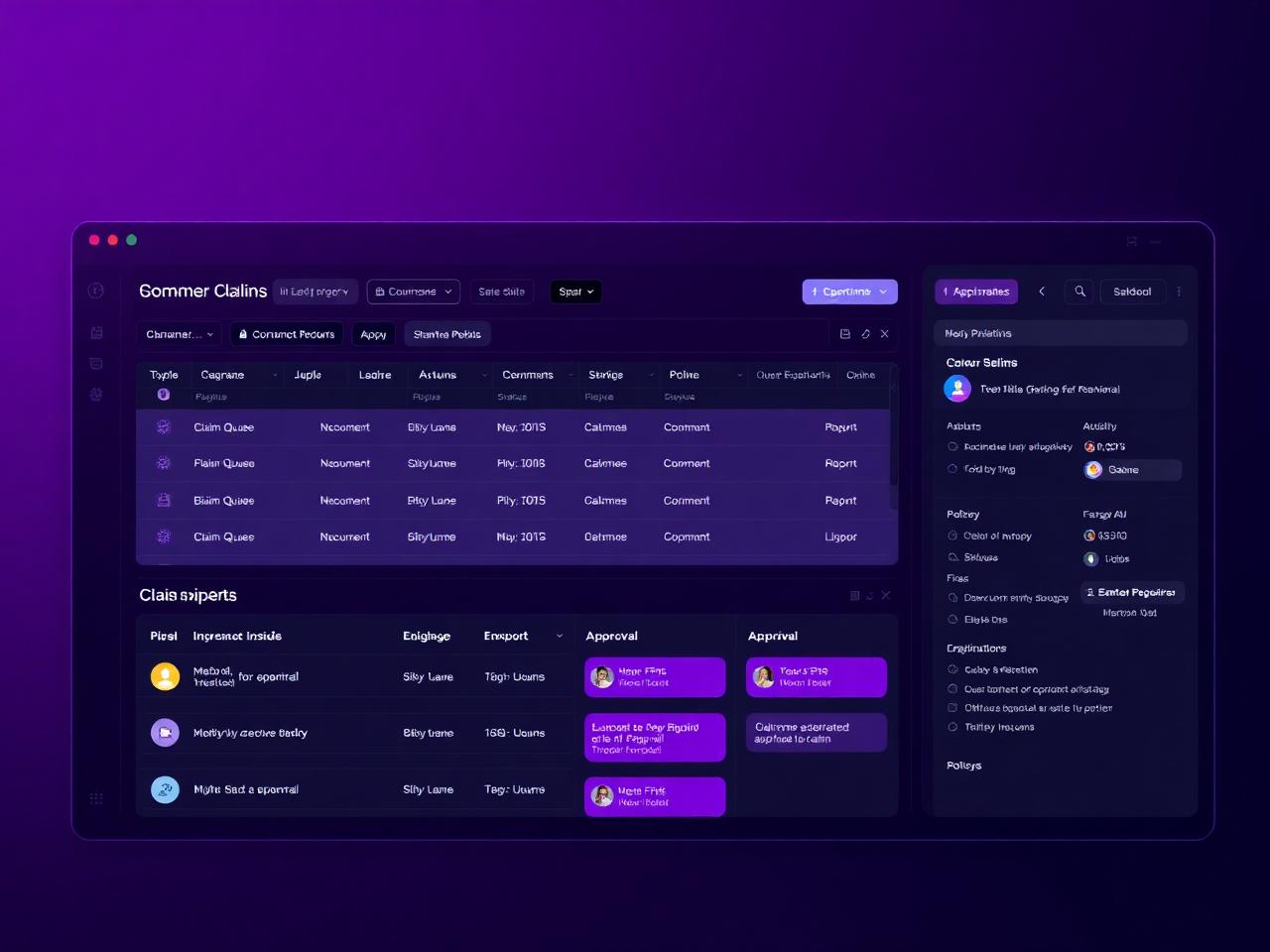 Claims Portal interface preview