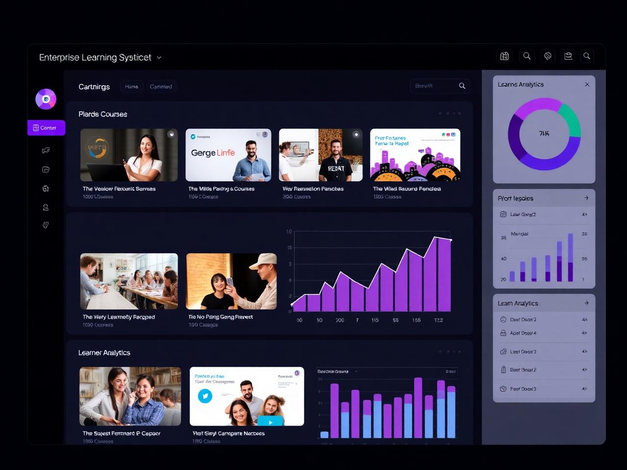 Learning Management System interface preview